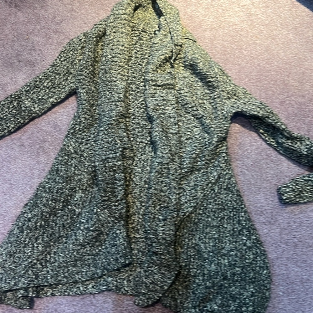 Grey hourglass knit sweater
